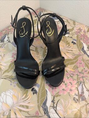 Sam Edelman Black Patent Strap Women's Heels